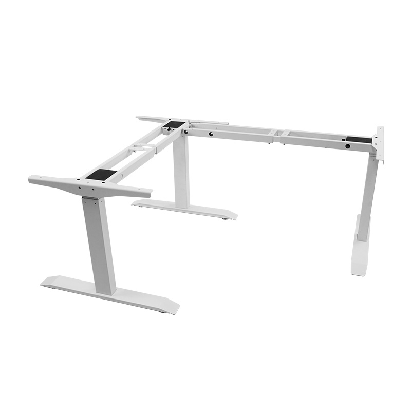 RXD3-1-3RN L-Shaped Corner Desk Triple Columns Triple Motors Intelligent Height Adjustable Standing Desk